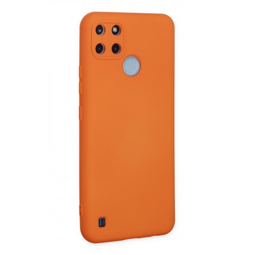 Newface Realme C25Y Kılıf Nano içi Kadife Silikon - Turuncu Newface Realme C25Y Kılıf Nano içi Kadife Silikon - Turuncu