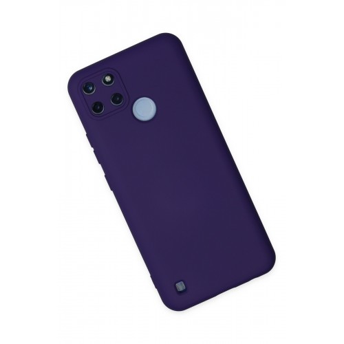 Newface Realme C25Y Kılıf Nano içi Kadife Silikon - Mor Newface Realme C25Y Kılıf Nano içi Kadife Silikon - Mor