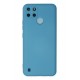 Newface Realme C25Y Kılıf Nano içi Kadife Silikon - Mavi Newface Realme C25Y Kılıf Nano içi Kadife Silikon - Mavi