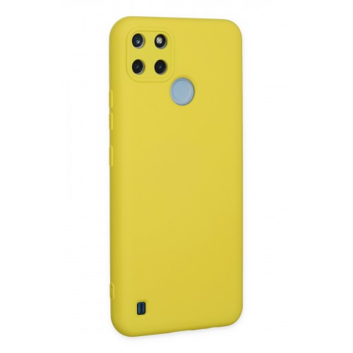 Newface Realme C21Y Kılıf Nano içi Kadife Silikon - Sarı Newface Realme C21Y Kılıf Nano içi Kadife Silikon - Sarı