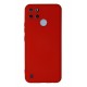 Newface Realme C21Y Kılıf Nano içi Kadife Silikon - Kırmızı Newface Realme C21Y Kılıf Nano içi Kadife Silikon - Kırmızı