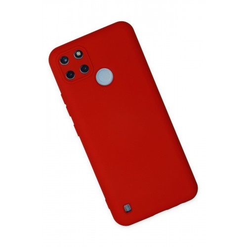Newface Realme C21Y Kılıf Nano içi Kadife Silikon - Kırmızı Newface Realme C21Y Kılıf Nano içi Kadife Silikon - Kırmızı