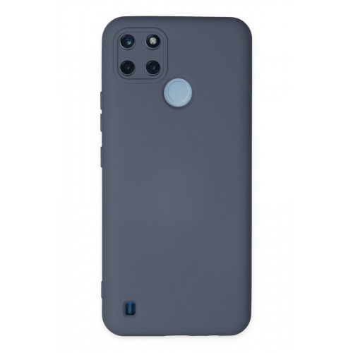 Newface Realme C21Y Kılıf Nano içi Kadife Silikon - Gri Newface Realme C21Y Kılıf Nano içi Kadife Silikon - Gri