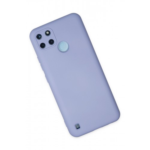 Newface Realme C21Y Kılıf Nano içi Kadife Silikon - Lila Newface Realme C21Y Kılıf Nano içi Kadife Silikon - Lila