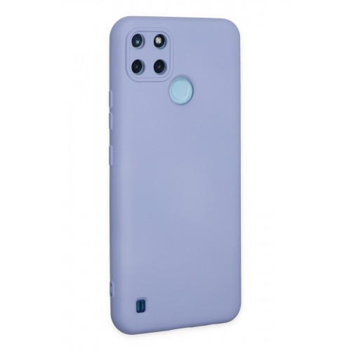Newface Realme C21Y Kılıf Nano içi Kadife Silikon - Lila Newface Realme C21Y Kılıf Nano içi Kadife Silikon - Lila
