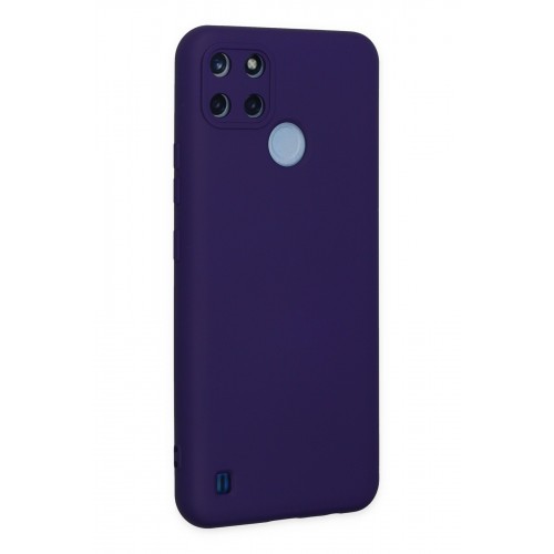 Newface Realme C21Y Kılıf Nano içi Kadife Silikon - Mor Newface Realme C21Y Kılıf Nano içi Kadife Silikon - Mor