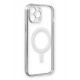 Newface iPhone 12 Pro Max Kılıf Magneticsafe Lazer Silikon - Gümüş