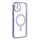 Newface iPhone 12 Pro Max Kılıf Magneticsafe Lazer Silikon - Mor