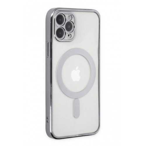 Newface iPhone 11 Pro Kılıf Magneticsafe Lazer Silikon - Gümüş Newface iPhone 11 Pro Kılıf Magneticsafe Lazer Silikon - Gümüş