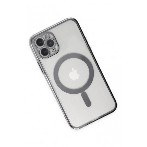 Newface iPhone 11 Pro Kılıf Magneticsafe Lazer Silikon - Gümüş Newface iPhone 11 Pro Kılıf Magneticsafe Lazer Silikon - Gümüş