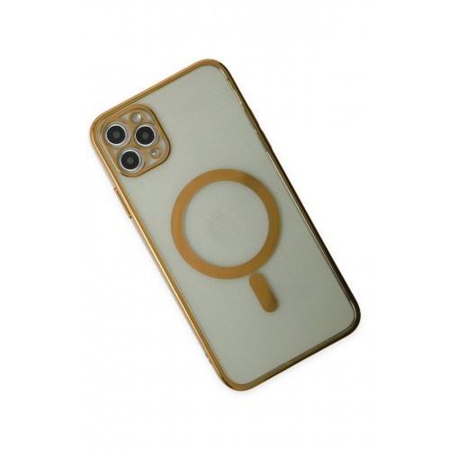 Newface iPhone 11 Pro Kılıf Magneticsafe Lazer Silikon - Gold Newface iPhone 11 Pro Kılıf Magneticsafe Lazer Silikon - Gold