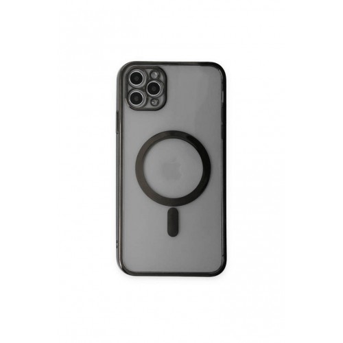 Newface iPhone 11 Pro Max Kılıf Magneticsafe Lazer Silikon - Siyah Newface iPhone 11 Pro Max Kılıf Magneticsafe Lazer Silikon - Siyah