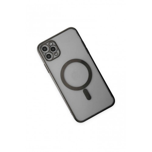 Newface iPhone 11 Pro Max Kılıf Magneticsafe Lazer Silikon - Siyah Newface iPhone 11 Pro Max Kılıf Magneticsafe Lazer Silikon - Siyah