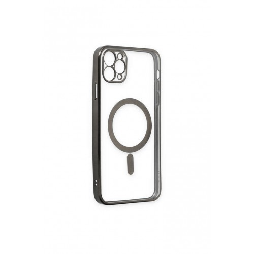 Newface iPhone 11 Pro Max Kılıf Magneticsafe Lazer Silikon - Siyah Newface iPhone 11 Pro Max Kılıf Magneticsafe Lazer Silikon - Siyah