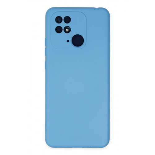 Newface Xiaomi Redmi 10C Kılıf Nano içi Kadife Silikon - Mavi Newface Xiaomi Redmi 10C Kılıf Nano içi Kadife Silikon - Mavi