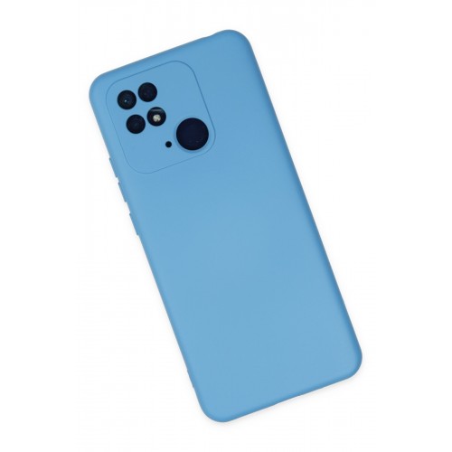 Newface Xiaomi Redmi 10C Kılıf Nano içi Kadife Silikon - Mavi Newface Xiaomi Redmi 10C Kılıf Nano içi Kadife Silikon - Mavi