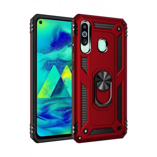 Newface Samsung Galaxy M40 Kılıf Sofya Yüzüklü Silikon Kapak - Kırmızı Newface Samsung Galaxy M40 Kılıf Sofya Yüzüklü Silikon Kapak - Kırmızı