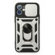 Newface iPhone 12 Kılıf Pars Lens Yüzüklü Silikon - Gümüş Newface iPhone 12 Kılıf Pars Lens Yüzüklü Silikon - Gümüş