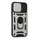 Newface iPhone 12 Kılıf Pars Lens Yüzüklü Silikon - Gümüş Newface iPhone 12 Kılıf Pars Lens Yüzüklü Silikon - Gümüş