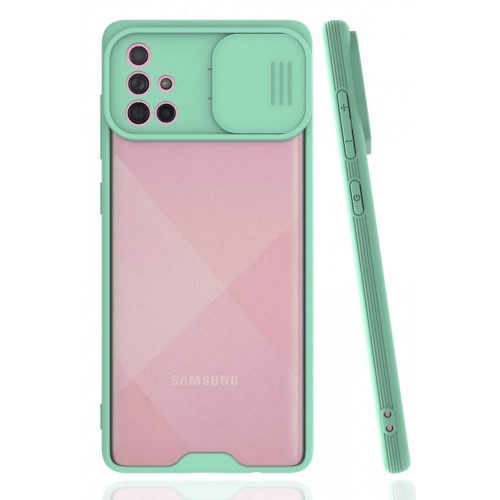 Newface Samsung Galaxy A71 Kılıf Platin Kamera Koruma Silikon - Açık Yeşil Newface Samsung Galaxy A71 Kılıf Platin Kamera Koruma Silikon - Açık Yeşil