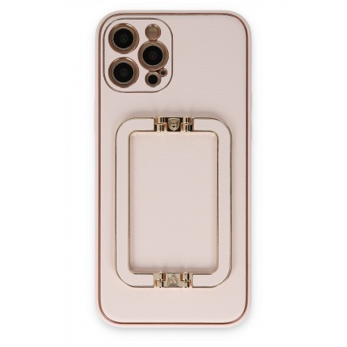 Newface iPhone 12 Pro Kılıf Coco Elit Kapak - Pudra Newface iPhone 12 Pro Kılıf Coco Elit Kapak - Pudra
