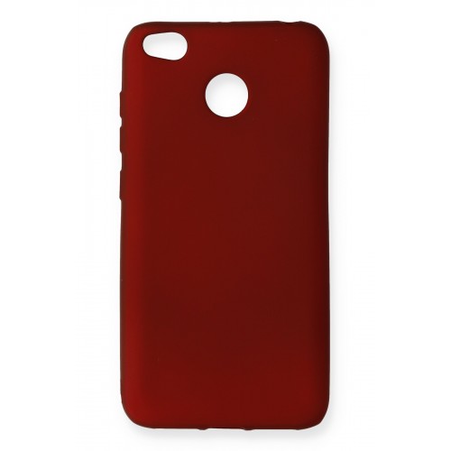 Newface Xiaomi Redmi 4X Kılıf Premium Rubber Silikon - Bordo