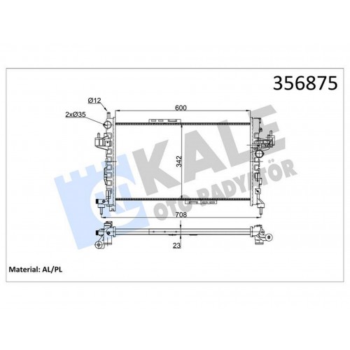SU RADYATÖRÜ OPEL CORSA C-COMBO-TIGRA 1.3 1.7 CDTI 03 MT AC MEKANİK 600x342x23 24466780-93177424-93177593 SU RADYATÖRÜ OPEL CORSA C-COMBO-TIGRA 1.3 1.7 CDTI 03 MT AC MEKANİK 600x342x23 24466780-93177424-93177593