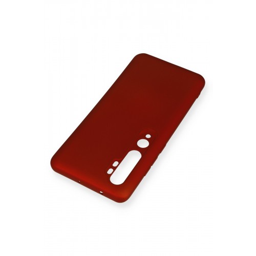 Newface Xiaomi Mi Note 10 Kılıf Premium Rubber Silikon - Bordo Newface Xiaomi Mi Note 10 Kılıf Premium Rubber Silikon - Bordo