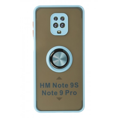 Newface Xiaomi Redmi Note 9S Kılıf Montreal Yüzüklü Silikon Kapak - Buz Mavi Newface Xiaomi Redmi Note 9S Kılıf Montreal Yüzüklü Silikon Kapak - Buz Mavi