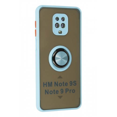 Newface Xiaomi Redmi Note 9S Kılıf Montreal Yüzüklü Silikon Kapak - Buz Mavi Newface Xiaomi Redmi Note 9S Kılıf Montreal Yüzüklü Silikon Kapak - Buz Mavi
