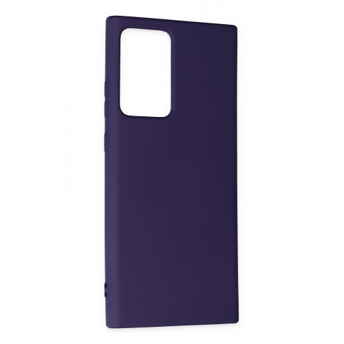 Newface Samsung Galaxy Note 20 Ultra Kılıf Nano içi Kadife Silikon - Mor Newface Samsung Galaxy Note 20 Ultra Kılıf Nano içi Kadife Silikon - Mor