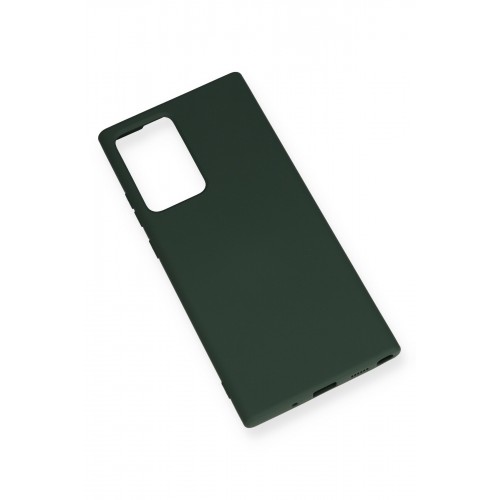 Newface Samsung Galaxy Note 20 Ultra Kılıf Nano içi Kadife Silikon - Koyu Yeşil Newface Samsung Galaxy Note 20 Ultra Kılıf Nano içi Kadife Silikon - Koyu Yeşil