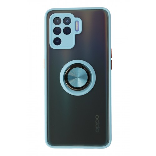 Newface Oppo Reno 5 Lite Kılıf Montreal Yüzüklü Silikon Kapak - Buz Mavi Newface Oppo Reno 5 Lite Kılıf Montreal Yüzüklü Silikon Kapak - Buz Mavi