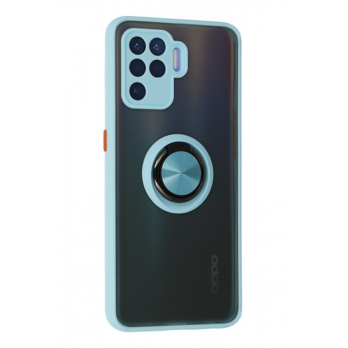 Newface Oppo Reno 5 Lite Kılıf Montreal Yüzüklü Silikon Kapak - Buz Mavi Newface Oppo Reno 5 Lite Kılıf Montreal Yüzüklü Silikon Kapak - Buz Mavi