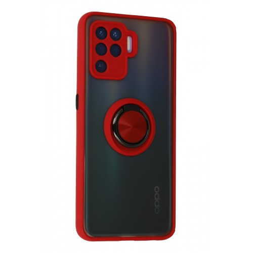 Newface Oppo Reno 5 Lite Kılıf Montreal Yüzüklü Silikon Kapak - Kırmızı Newface Oppo Reno 5 Lite Kılıf Montreal Yüzüklü Silikon Kapak - Kırmızı