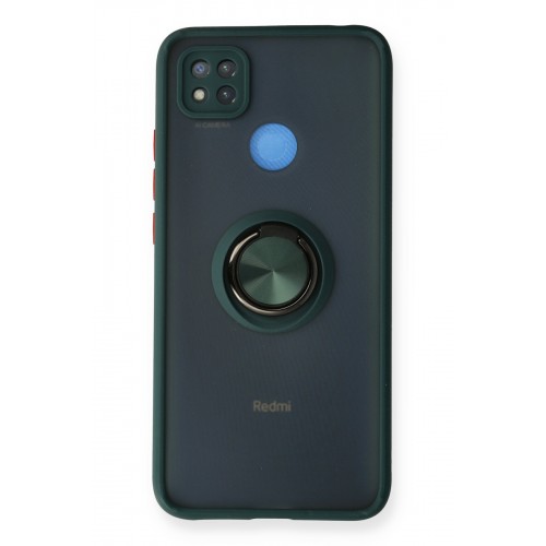 Newface Xiaomi Redmi 9C Kılıf Montreal Yüzüklü Silikon Kapak - Yeşil Newface Xiaomi Redmi 9C Kılıf Montreal Yüzüklü Silikon Kapak - Yeşil
