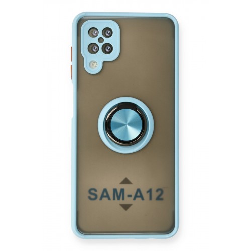 Newface Samsung Galaxy M12 Kılıf Montreal Yüzüklü Silikon Kapak - Buz Mavi Newface Samsung Galaxy M12 Kılıf Montreal Yüzüklü Silikon Kapak - Buz Mavi