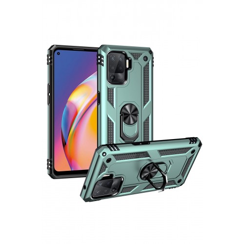 Newface Oppo Reno 5 Lite Kılıf Sofya Yüzüklü Silikon Kapak - Yeşil Newface Oppo Reno 5 Lite Kılıf Sofya Yüzüklü Silikon Kapak - Yeşil