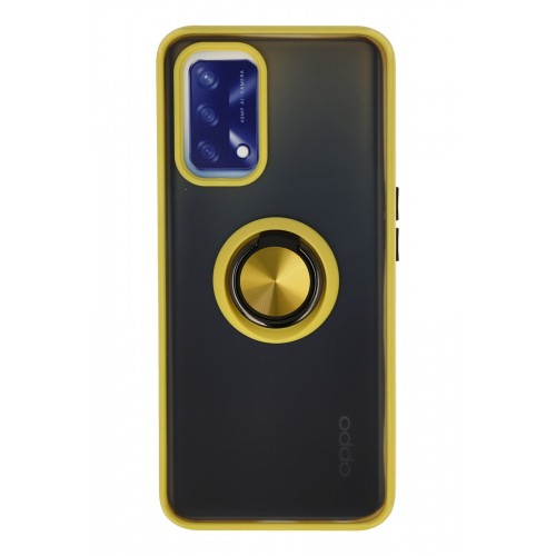 Newface Oppo A74 4G Kılıf Montreal Yüzüklü Silikon Kapak - Sarı Newface Oppo A74 4G Kılıf Montreal Yüzüklü Silikon Kapak - Sarı
