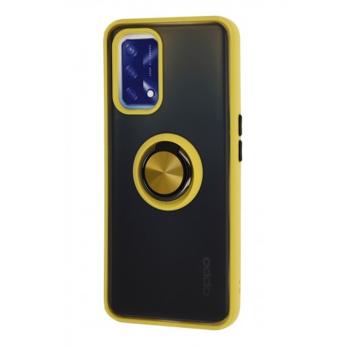 Newface Oppo A74 4G Kılıf Montreal Yüzüklü Silikon Kapak - Sarı Newface Oppo A74 4G Kılıf Montreal Yüzüklü Silikon Kapak - Sarı