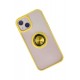 Newface iPhone 13 Kılıf Montreal Yüzüklü Silikon Kapak - Sarı Newface iPhone 13 Kılıf Montreal Yüzüklü Silikon Kapak - Sarı