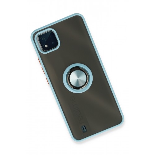 Newface Realme C11 2021 Kılıf Montreal Yüzüklü Silikon Kapak - Buz Mavi Newface Realme C11 2021 Kılıf Montreal Yüzüklü Silikon Kapak - Buz Mavi