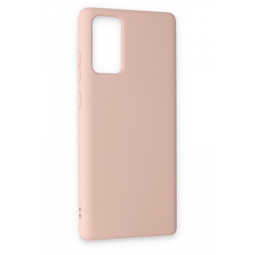 Newface Samsung Galaxy Note 20 Kılıf Nano içi Kadife Silikon - Pudra Newface Samsung Galaxy Note 20 Kılıf Nano içi Kadife Silikon - Pudra
