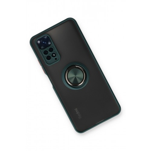 Newface Xiaomi Redmi Note 11 Kılıf Montreal Yüzüklü Silikon Kapak - Yeşil Newface Xiaomi Redmi Note 11 Kılıf Montreal Yüzüklü Silikon Kapak - Yeşil