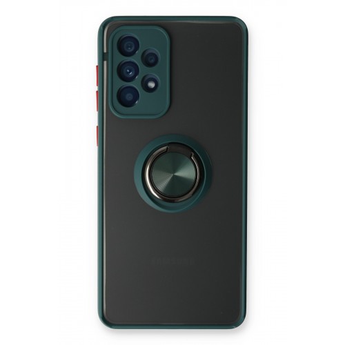 Newface Samsung Galaxy A73 5G Kılıf Montreal Yüzüklü Silikon Kapak - Yeşil Newface Samsung Galaxy A73 5G Kılıf Montreal Yüzüklü Silikon Kapak - Yeşil