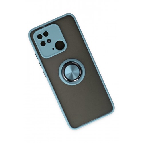 Newface Xiaomi Redmi 10C Kılıf Montreal Yüzüklü Silikon Kapak - Buz Mavi Newface Xiaomi Redmi 10C Kılıf Montreal Yüzüklü Silikon Kapak - Buz Mavi