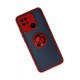 Newface Xiaomi Redmi 10C Kılıf Montreal Yüzüklü Silikon Kapak - Kırmızı Newface Xiaomi Redmi 10C Kılıf Montreal Yüzüklü Silikon Kapak - Kırmızı