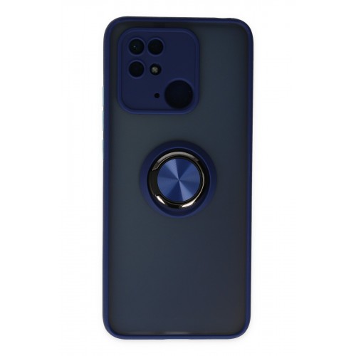 Newface Xiaomi Redmi 10C Kılıf Montreal Yüzüklü Silikon Kapak - Lacivert Newface Xiaomi Redmi 10C Kılıf Montreal Yüzüklü Silikon Kapak - Lacivert