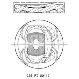 028Pi00117002 Piston Segman 76.51Mm 050 Golf 5-6-Jetta 3-4-Passat-1.4Tsi-Fsi Blg Bmy Cava Ctha 05