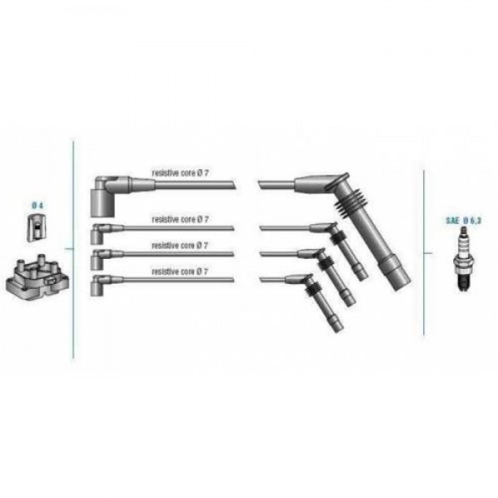 Buji Kablo Tk Clio 1.4Ei 8V 99 -Logan 1.6 16V 05 K7J